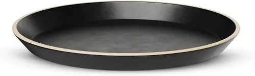 Vista 2 de KooK Platos de ensalada, platos redondos de cerámica para aperitivos y postres, aptos para lavavajillas y microondas, gres, borde alto, 8.5