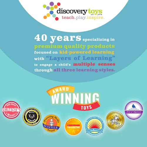 Vista 5 de Discovery Toys Super Yummy - Mordedor 5 perillas de dentición para bebés, bebés y niños pequeños, juguete calmante para la dentición sin BPA desde