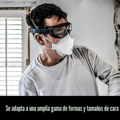 Vista 9 de 3M Aura Particulate Respirator 9205+ N95, Lightweight, 3 Panel Designed Helps Provide Comfortable and Convenient Respiratory Protection, 3-Pack