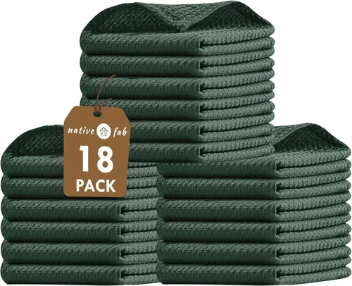 Vista 44 de Native Fab Juego de 8 toallas de cocina y paños de cocina, absorbentes, duraderos, de secado rápido para limpiar, cocinar, hornear, ideal
