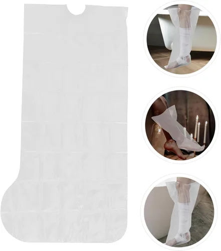 Vista 8 de Funda de ducha para pierna, funda impermeable para pies, protector de ducha para pies, suave y cómodo, reutilizable