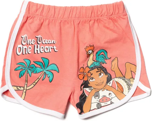 Vista 3 de Disney Moana Rapunzel Tiana French Terry - Paquete de 3 pantalones cortos para niñas pequeñas a grandes
