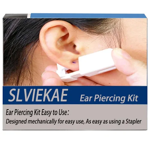 Vista 7 de Kit de piercing de oreja desechable con aretes de circonita de varios tamaños, kit fácil de perforar la oreja para su propio uso en casa