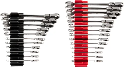 Vista 20 de TEKTON Juego de llaves combinadas con cabeza flexible de 12 puntos con bolsa, 19 piezas (6-24 mm) WRC95403
