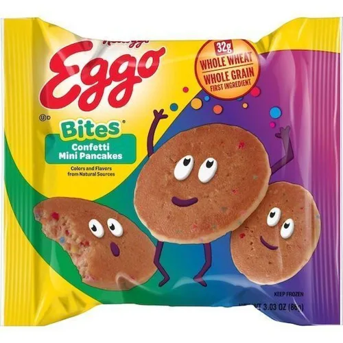 Vista 5 de Kelloggs Eggo Bites Mini Pancakes Confeti, 3.03 onzas - 72 por caja.