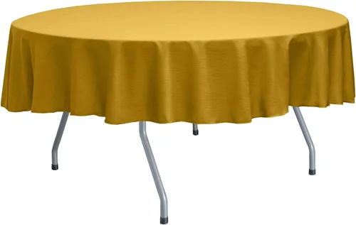 Vista 57 de Ultimate Textile Mantel redondo reversible Shantung Satin Majestic de 84 pulgadas, color rosa hielo