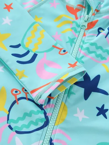 Vista 5 de Traje de baño de una pieza con protección contra erupciones para bebé, traje de baño infantil UPF 50+