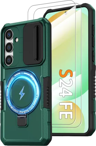 Vista 58 de Funda magnética para Samsung Galaxy Note 20 Ultra con soporte de anillo [con protector de pantalla] [Compatible con carga inalámbrica MagSafe] Funda
