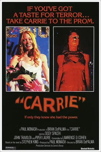 Vista 2 de Póster de película de terror vintage de Carrie Sissy Spacek - 11 x 17 pulgadas