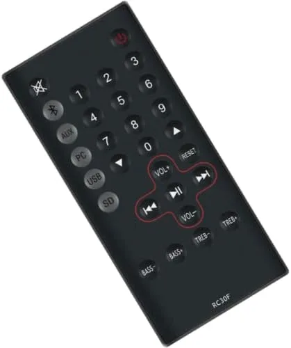 Vista 3 de RC30F - Mando a distancia de repuesto compatible con sistema de barra de sonido Edifier