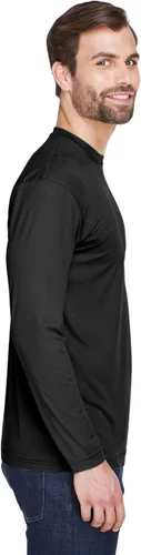 Vista 2 de UltraClub Cool & Dry Sport playera de manga larga con entrelazado (8422)