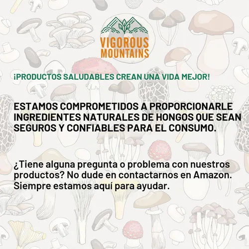Vista 7 de VIGOROUS MOUNTAINS - Champiñones de madera secos para cocinar, 2 onzas