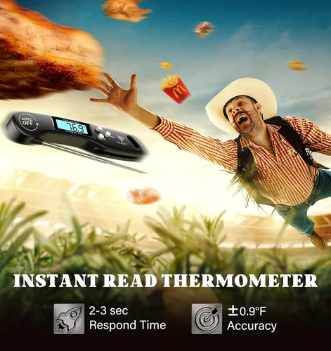 Vista 2 de Meat Thermometer, Instant Read Dial Thermometers for Cooking Black 2 Pack