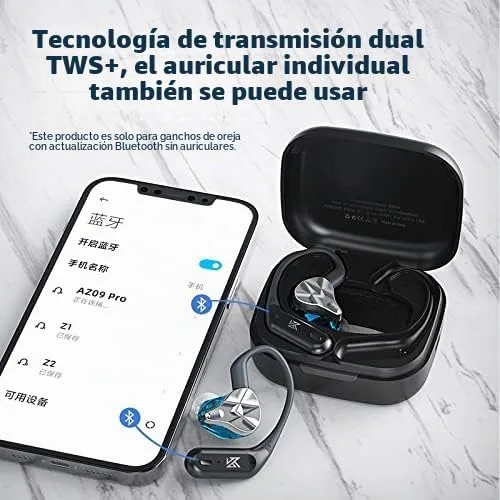 Vista 6 de KZ AZ09 Pro IEM - Adaptador Bluetooth para auriculares, módulo Bluetooth actualizado, cable de repuesto para ZS10Pro ZSNPro ZAS Zax, conector de 2