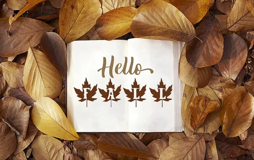 Vista 5 de 8 plantillas de pintura de otoño y otoño, plantillas de dibujo de Acción de Gracias, plantillas de plástico para manualidades, decoración del hogar
