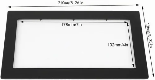 Vista 2 de Marco estéreo universal para coche, 7 pulgadas 2DIN coche Fascia Dash montaje kit marco 7.008 x 4.016 in