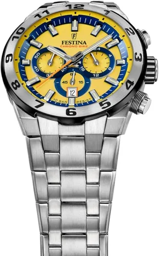Vista 2 de Festina Men's Chronograph Watch SteelYellow F206704, Bracelet