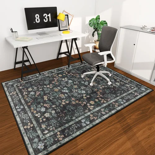 Vista 86 de Tapete para silla de oficina para suelo de madera dura, 48"x36" tapete protector de escritorio de computadora de fácil deslizamiento para silla Hoja