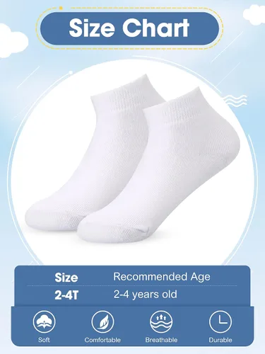 Vista 3 de 100 pares de calcetines de corte bajo unisex para niños recién nacidos calcetines de corte bajo calcetines invisibles para niños y niñas de 2 a 4
