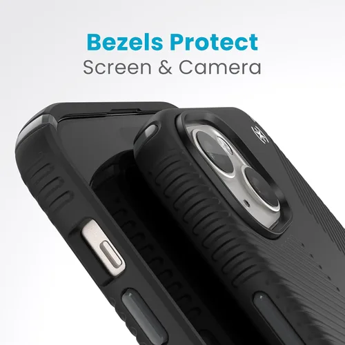 Vista 6 de Speck Funda para iPhone 15 Plus – Bloqueo de bloqueo antideslizante ClickLock, diseñada para MagSafe, agarre de protección contra caídas