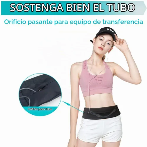Vista 3 de PD Belt Soporte para catéter de diálisis peritoneal, protector cómodo con ranuras para asegurar G J Accesorios para tubo de alimentación