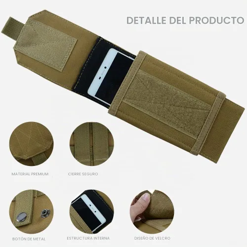 Vista 4 de Funda táctica Molle para teléfono, funda para cinturón compatible con iPhone 14 Plus/14 Pro Max/14 Pro/13 Pro Max/13 Pro/13/12 Pro Max/11 Pro Max/Xs