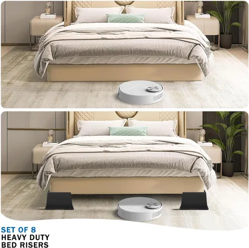 Vista 49 de ANNKUT Elevadores de cama de 2 pulgadas, resistentes, elevadores de sofá de gran tamaño, elevadores de muebles extra anchos para sofá, mesa