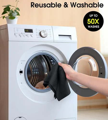 Vista 7 de KitchLife Rollo de Paño de Limpieza de Microfibra - Toallas de Papel de Microfibra Reutilizables Desgarrables, Sin Pelusa, Lavables, 20 Hojas