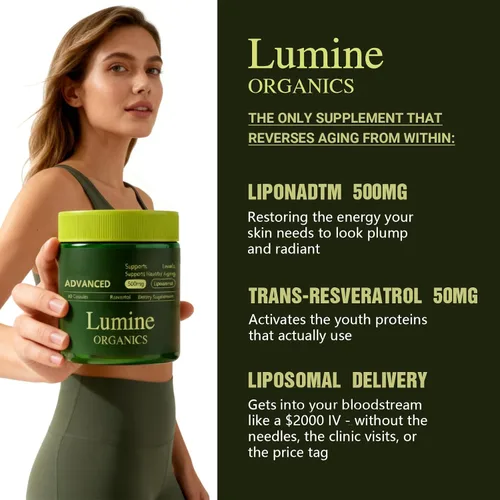 Vista 3 de 1PCSLumine Organics Suplemento NDA+, cápsulas de suplemento liposomal con ribósido de nicotinamida, resveratrol y quercetina Alternativa NMN