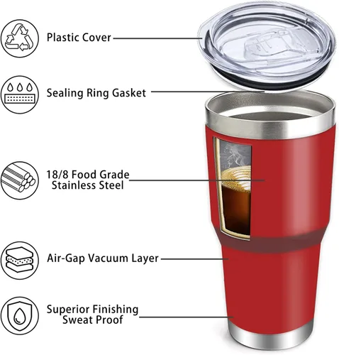 Vista 7 de Vaso de fotos personalizado de 30 onzas con tapa y pajita, tazas de café de acero inoxidable personalizadas, taza de viaje con nombre de imagen