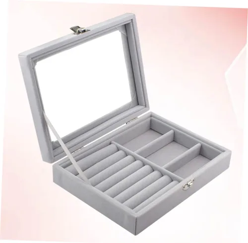 Vista 6 de Box For Women Earrings Display Holder Jewelry Storage Organizer Travel Jewelry Case Ring Storage Case Travel Jewelry Organizer Necklace Organizer