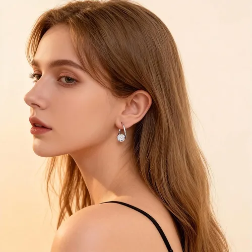 Vista 3 de Aretes linfáticos para mujer en Prime Yoopulse, aretes linfáticos para terapia de linfvidad, aretes de germanio, joyería de drenaje linfático