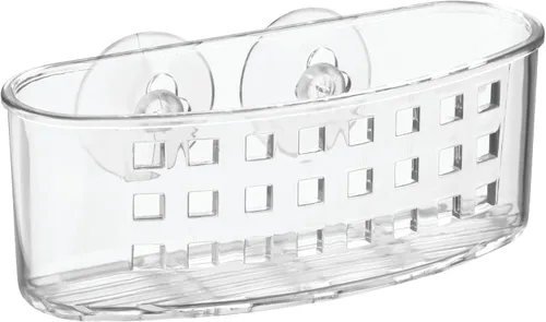 Vista 6 de iDesign Plastic Sponge Holder Suction Cups Ideal for Kitchen Sinks and Bathroom Organization, 6.5" x 2.5" x 2.5", Clear
