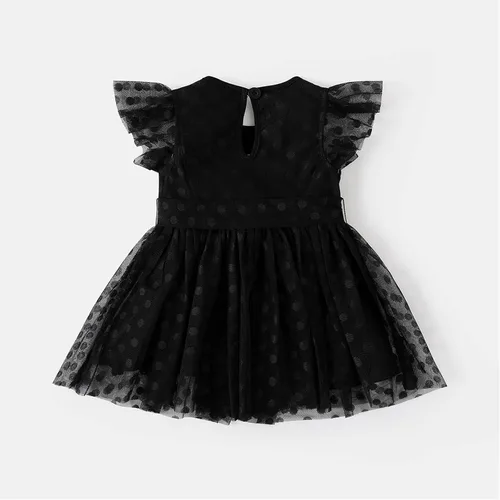 Vista 2 de PATPAT Baby Girl Princess Dresses Ruffle Sleeve Tutu Dress Butterfly Tulle Dress Flower Girl Party Birthday Dresses