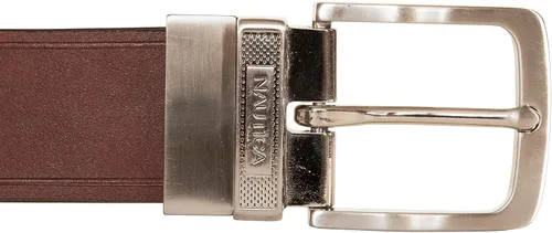 Vista 5 de Nautica Cinturón de cuero reversible para hombre 2 en 1 Clásico Todos los días Negocios Trabajo Vestido Casual Hebilla de metal