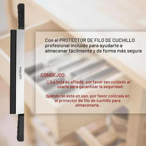 Vista 7 de Cuchillo de queso de doble mango de 15 ", acero de alto carbono