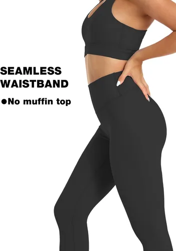 Vista 6 de NEPOAGYM Leggings de cintura alta para mujer, sin costuras frontales, leggings de yoga ligeros de 2528 pulgadas, 78 pulgadas y longitud completa