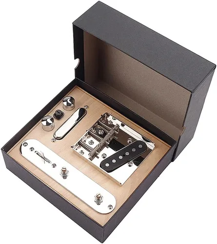 Vista 8 de Placa de puente de silla de montar de guitarra cargada Alnico V, placa de control de guitarra eléctrica con interruptor de 3 vías, juego de pastilla