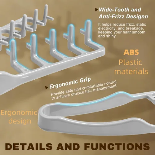 Vista 4 de Peine de textura, peine voluminizador de textura esponjosa para hombres y mujeres, herramienta de peinado texturizante de dientes anchos
