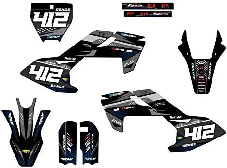 Vista 5 de Kit de base gráfica Mini TC 50 Surge Black Senge 2018-2023 compatible con Husqvarna