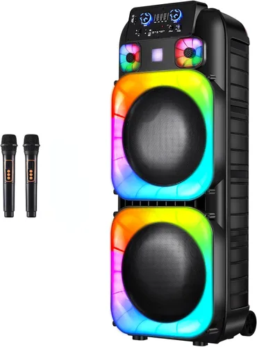 Vista 11 de Altavoz Bluetooth inalámbrico dual del partido de 8" para el canto