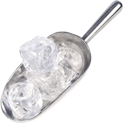 Vista 6 de PATIKIL Cucharas de hielo, paquete de 2 palas de aluminio de 7.09 pulgadas, pequeña máquina de hielo, harina, cereales, azúcar, palas para cocina