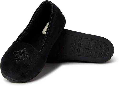 Vista 3 de Dearfoams - Rebecca Chenille cerrado espalda con pantuflas anchas