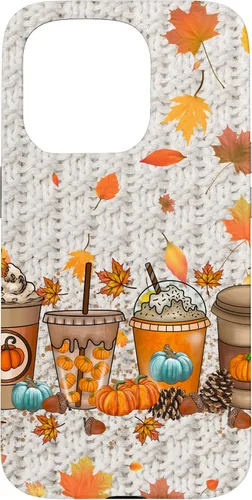 Vista 14 de iPhone 16 Acción de Gracias Otoño Hojas Otoño Calabaza Especias Funda