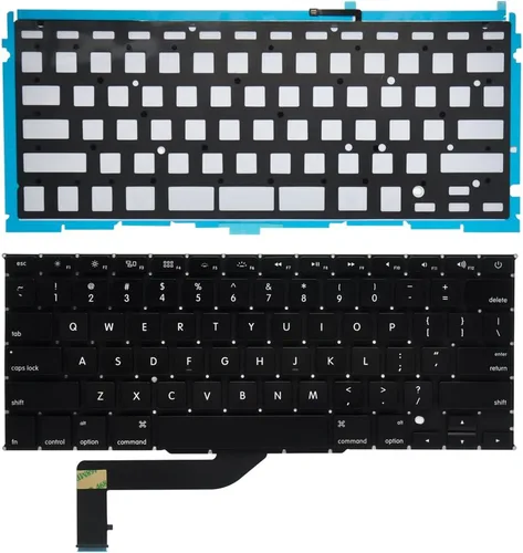 Vista 3 de Teclado retroiluminado de repuesto con diseño de EE. UU. compatible con MacBook Pro de 15 pulgadas A1398 2013 2014 2015 Retina con tornillos