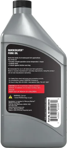 Vista 2 de Quicksilver 8M0128410 Aceite de horquilla de motocicleta – 1 Qt.