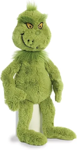 Vista 3 de Aurora® Whimsical Dr. Seuss™ Grinch Stuffed Animal - Muñeco de Peluche Oficialmente Licenciado para Juego Imaginativo - Perfecto para Niños