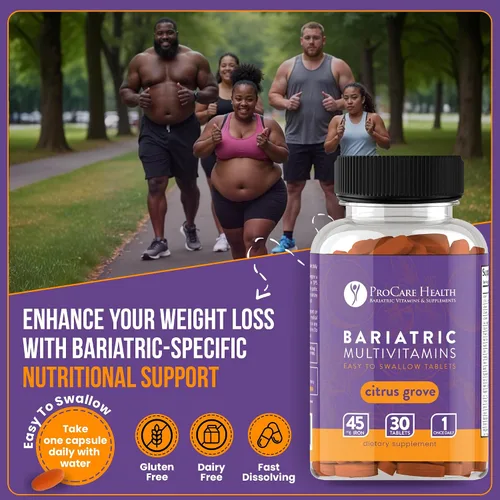 Vista 4 de Procare Health Multivitamínico bariátrico con hierro de 45 mg fácil de tragar, 30 comprimidos, vitaminas bariátricas postoperatorias para píldoras