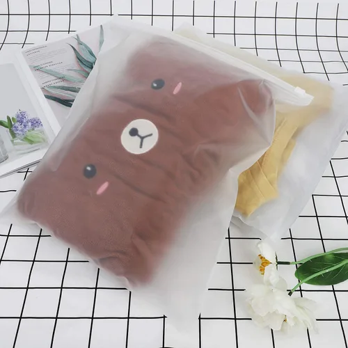 Vista 8 de Bolsas de embalaje de ropa para envío, 150 bolsas de plástico transparente con cremallera esmerilada para ropa de camisa, bolsas resellables