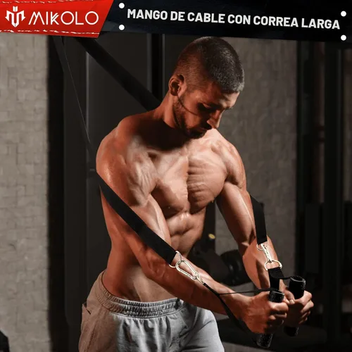 Vista 5 de Mikolo - Sistema de polea de elevación de peso mejorado - Anexos de polea LAT con cable de longitud ajustable para entrenamiento de cuerpo completo